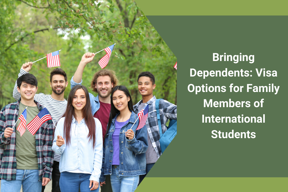 International student with family reviewing visa options for dependents in the United States