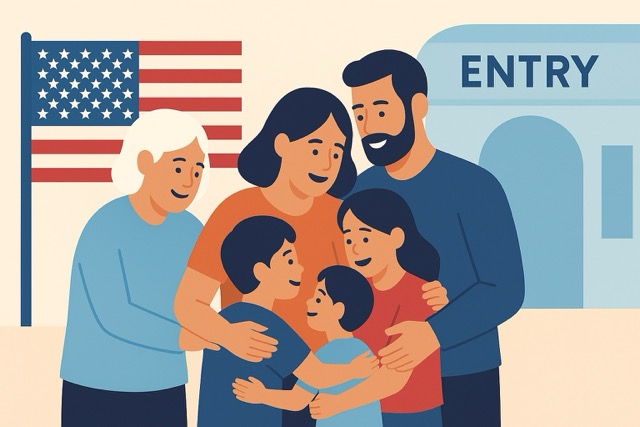 Family reunited under U.S. immigration law