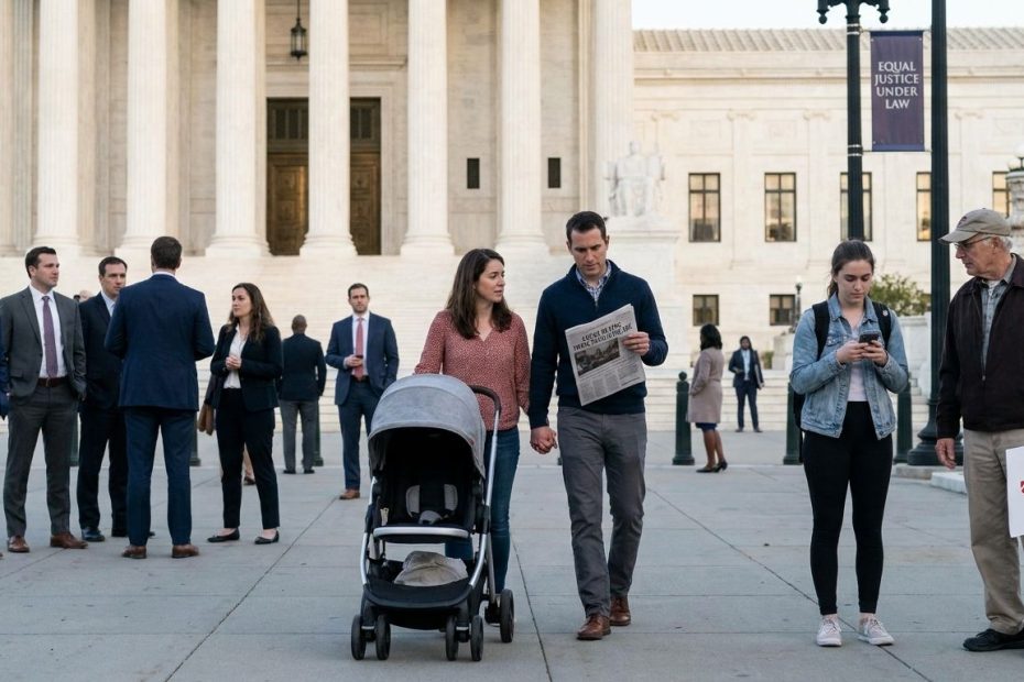 Supreme Court building with people walking outside, representing how Supreme Court decisions shape everyday life in America